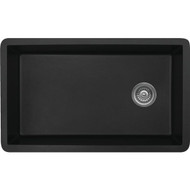 Karran Single Bowl 31-5_8 In. x 19-1_8 In. x 9 In. Deep Matte Black Quartz Kitchen Sink  Undermount