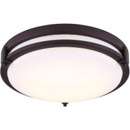 Canarm Gilda 12-1_2 In. Oil Rubbed Bronze LED Flush Mount Light Fixture