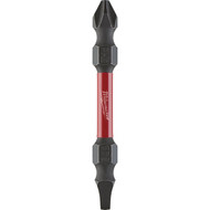 Milwaukee SHOCKWAVE #2 Phillips and #2 Square Recess Power Double-End Screwdriver Bit