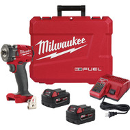 Milwaukee M18 FUEL 18 Volt Lithium-Ion Brushless 3_8 In. Compact Impact Wrench w_Friction Ring Kit