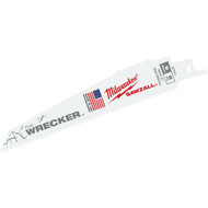Milwaukee SAWZALL The WRECKER 6 In. 7_11 TPI Multi-Material Demolition Reciprocating Saw Blade (25-Pack)