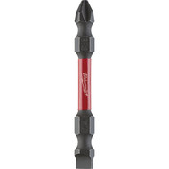 Milwaukee SHOCKWAVE #2 Phillips and 1_4 In. Slotted Power Double-End Screwdriver Bit