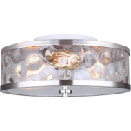 Home Impressions Cala 16 In. Brushed Nickel Incandescent Flush Mount Light Fixture