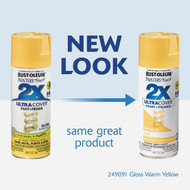 Rust-Oleum Painter's Touch 2X Ultra Cover 12 Oz. Gloss Paint + Primer Spray Paint  Warm Yellow