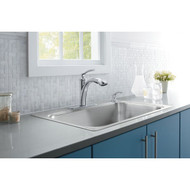 Kohler Linwood 1-Handle Lever Pull-Out Kitchen Faucet with Soap Dispenser  Chrome