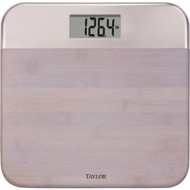 Taylor Digital 440 Lb. Bamboo_Metal Bath Scale  Gray