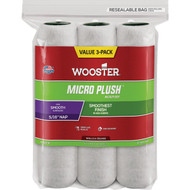 Wooster Micro Plush 9 In. x 5_16 In. Microfiber Roller Cover (3-Pack)