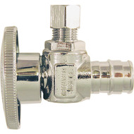 Apollo Retail 1_2 In. Barb x 1_4 In. Compression Chrome-Plated Brass Angle PEX-A Stop Valve