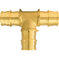 Apollo Retail 3_4 In. x 3_4 In. x 3_4 In. Barb Brass PEX Tee