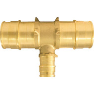 Apollo Retail 1 In. x 1 In. x 1_2 In. Barb Brass Reducing PEX-A Tee