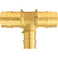 Apollo Retail 1 In. x 1 In. x 3_4 In. Barb Brass Reducing PEX-A Tee