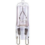 Satco 50W 120V Clear Double Loop Base T4 Halogen Special Purpose Light Bulb