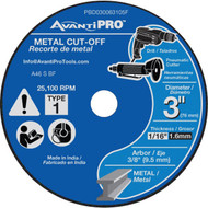 Avanti Pro Type 1 3 In. x 1_16 In. x 3_8 In. Metal Cut-Off Wheel