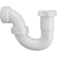 Do it Best 1-1/2 In. or 1-1/4 In. White Plastic Sink Trap with Reducer Washer