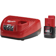 Milwaukee M12 REDLITHIUM 12 Lithium-Ion 2.0 Ah Compact Battery Pack & Charger Starter Kit