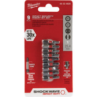 Milwaukee SHOCKWAVE Security Insert Impact Screwdriver Bit Set (9-Piece)
