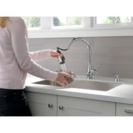 Delta Charmaine Chrome 1-Handle Pull-Down Kitchen Faucet with Soap Dispenser
