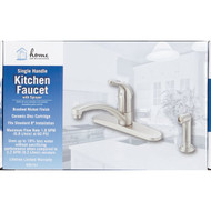 Home Impressions 1-Handle Lever Kitchen Faucet with Side Spray  Brushed Nickel