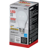 Satco 40W Equivalent Warm White A19 Medium Dimmable LED Light Bulb