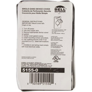 Bell Single Gang Vertical Mount Die-Cast Metal Gray Weatherproof Outdoor Outlet Cover  Shrink Wrapped