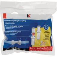 Keeney Insta-Plumb 1-1/2 In. White Plastic Straight Coupling