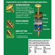 Spax #8 x 1-1/4 In. Washer Head Interior Multi-Material Construction Screw (1 Lb. Box)