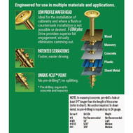 Spax #10 x 2-1/2 In. Washer Head Interior Multi-Material Construction Screw (1 Lb. Box)