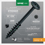Spax PowerLags 5/16 In. x 4 In. Washer Head Exterior Structure Screw (250 Ct.)