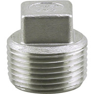 PLUMB-EEZE 1 In. MIP Square Head Stainless Steel Plug