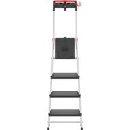 Hailo L100 4-Step Ladder with Adjustible Handrail & 330 Lb. Capacity