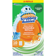 Scrubbing Bubbles Fresh Brush Toilet Wand Refill (10-Count)