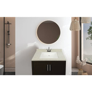 Modular Vanity Tops 31 In. W x 22 In. D Dune Cultured Marble Vanity Top with Rectangular Wave Bowl