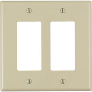 Leviton Decora 2-Gang Plastic Oversized Rocker Decorator Wall Plate  Ivory