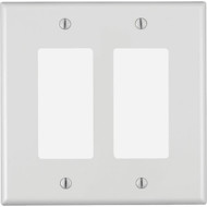 Leviton Decora 2-Gang Plastic Oversized Rocker Decorator Wall Plate  White