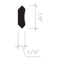 Inteplast Building Products 5/16 In. x 7/8 In. x 8 Ft. Crystal White Polystyrene Inside Corner Molding