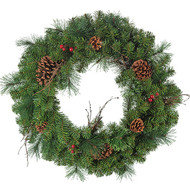 Gerson 30 In. Pine Artificial Wreath with Berries