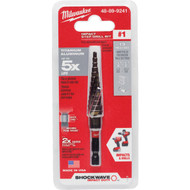 Milwaukee Shockwave Impact Duty 1/8 In. - 1/2 In. #1 Step Drill Bit  13 Steps