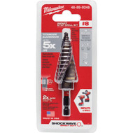 Milwaukee Shockwave Impact Duty 1/2 In. - 1 In. #8 Step Drill Bit  9 Steps