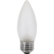 Satco 40W Equivalent Warm White B11 Medium Traditional Frosted LED Decorative Light Bulb (2-Pack)