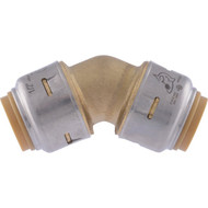 SharkBite 1/2 In. x 1/2 In. 45 Deg. Push-to-Connect Brass Elbow (1/8 Bend)