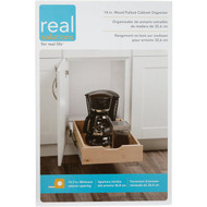 Knape & Vogt Real Solutions 14 In. Soft-Close Wood Drawer Pull-Out Cabinet Organizer