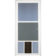 Larson Metal Tech 36 In. W x 81 In. H x 1-1/4 In. Thick White Classic View Storm Door With Pet Door