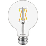 Philips Warm Glow 40W Equivalent Soft White G25 Medium Clear Dimmable LED Decorative Globe Light Bulb (2-Pack)