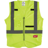 Milwaukee ANSI Class 2 Hi Vis Yellow Safety Vest  2XL/3XL