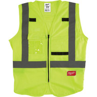 Milwaukee ANSI Class 2 Hi Vis Yellow Safety Vest  Small/Medium