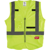 Milwaukee ANSI Class 2 Hi Vis Yellow Safety Vest  Large/XL