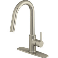 Home Impressions Contemporary Builder 1-Handle Lever Pull-Down Kitchen Faucet  Brushed Nickel