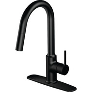 Home Impressions Contemporary Builder 1-Handle Lever Pull-Down Kitchen Faucet  Matte Black