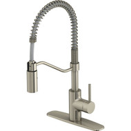 Home Impressions 1-Handle Lever Commercial Pull-Down Kitchen Faucet  Brushed Nickel