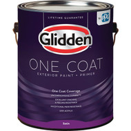 Glidden One Coat Exterior Paint + Primer Satin Midtone Base 1 Gallon